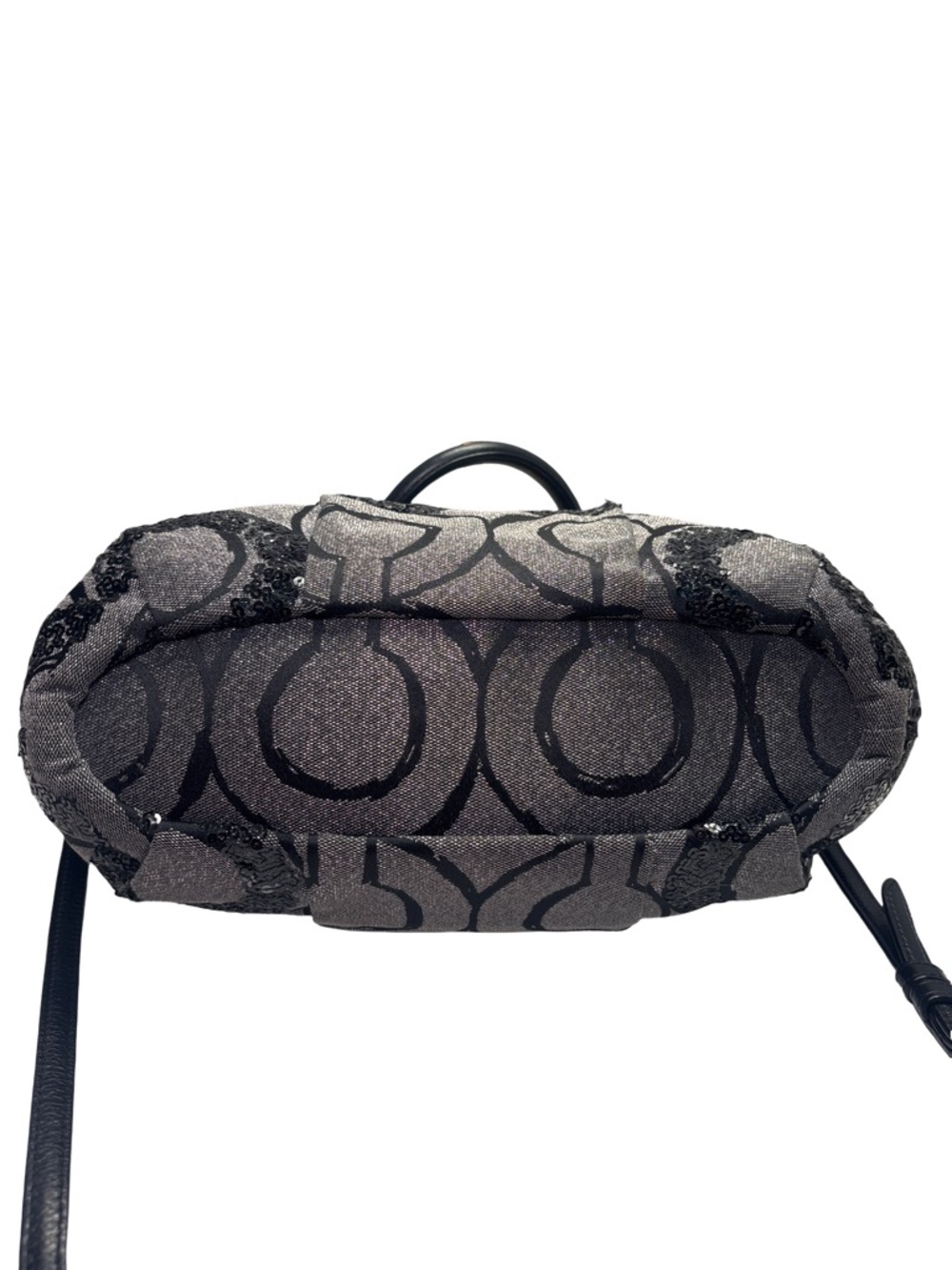 Coach Madison Sofia Lurex & Sequin Black/Gray Crossbody Satchel EUC! - Picture 5 of 10